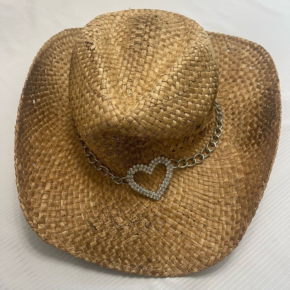 Peter Grimm Cowgirl Rhinestone Heart Hat One Size